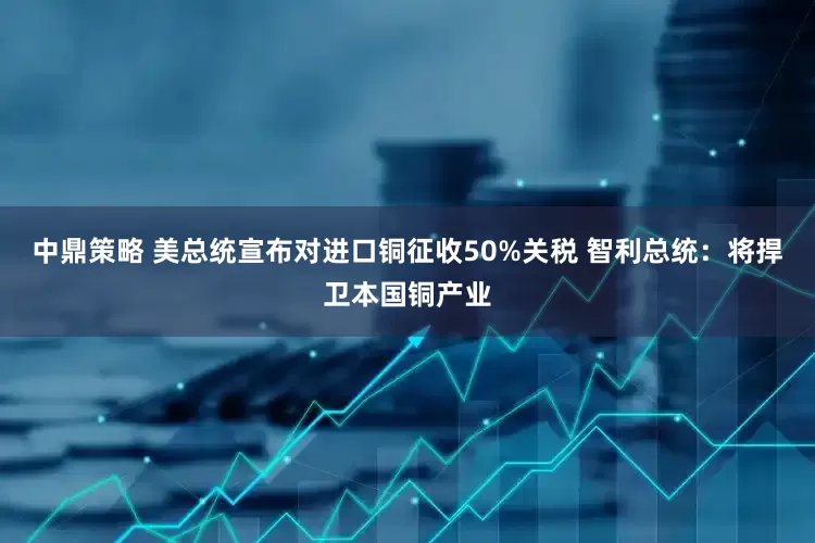 中鼎策略 美总统宣布对进口铜征收50%关税 智利总统：将捍卫本国铜产业